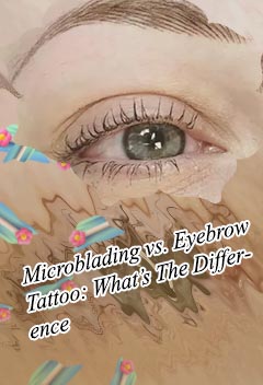 Blonde eyebrow tattoo