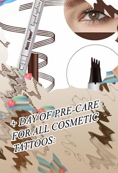 Brows cosmetic tattooing