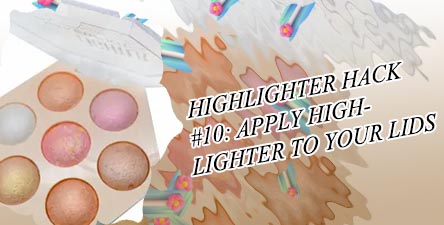 Natural looking highlighter makeup